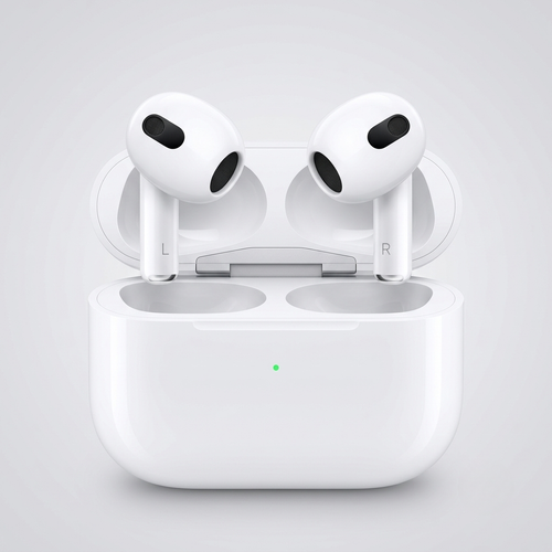 Audífonos VIDVIE BT8001 inalámbricos semi-in-ear blancos con estuche de carga abierto